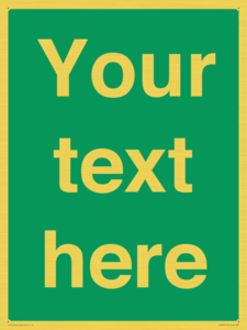 Custom Safe Condition: Blank (green) sign